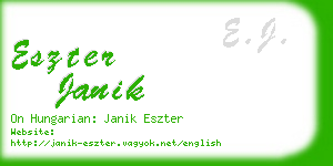 eszter janik business card